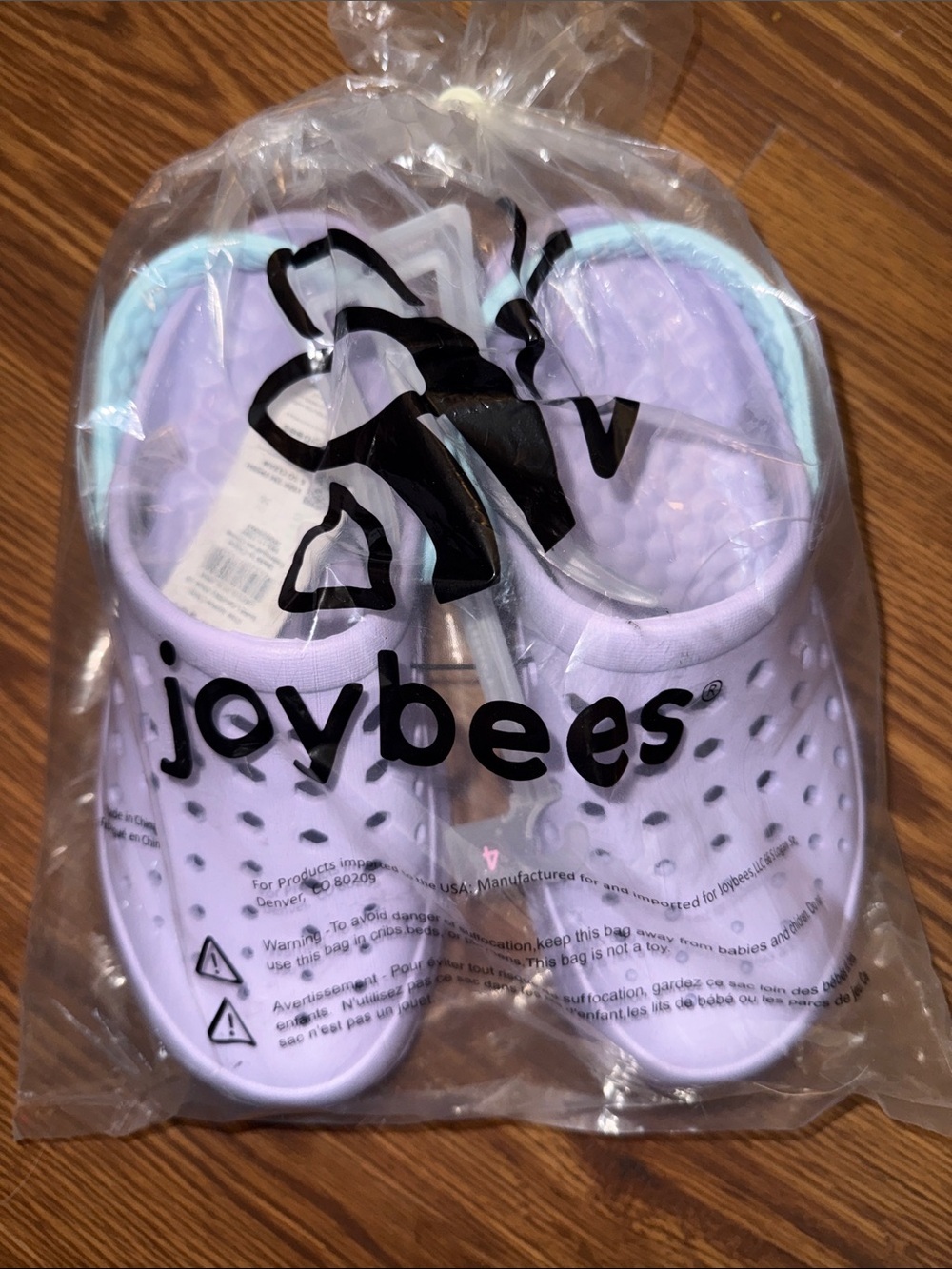 joybees Kids' Lavender Slip-On Water-Friendly Sandals with Mint Lining